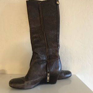 Tory Burch knee high brown leather boots